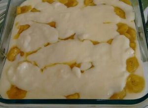 Foto de Creme com banana dourada