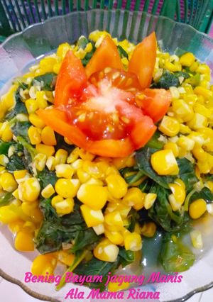 Foto resep Bening Bayam Jagung Manis