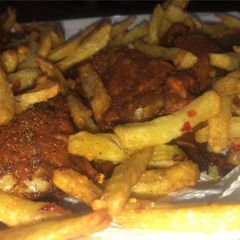 Masala French fries with any fried item A picture of Masala French fries with any fried item.