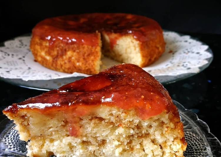 Tarta de manzana con mermelada de higos