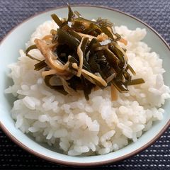 A picture of Simmered Kombu (Kelp) & Enoki.