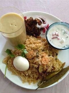 A picture of Yera Briyani /Prawn Briyani classic.