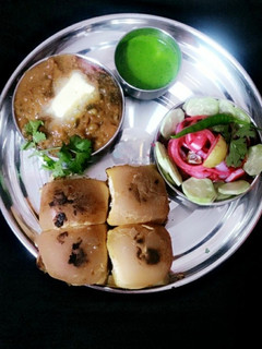 A picture of Pumpkin pav bhaji😋.