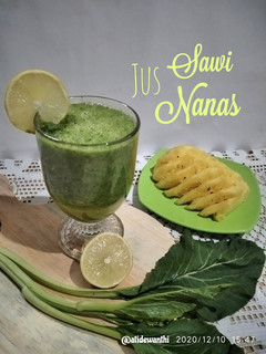 Foto resep *Jus sawi nanas*.... Jus sehat