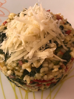 Una foto de Risotto de espinacas rápido