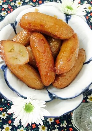 Hình của món Chuối ngào đường thốt nốt.