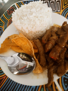 Una foto de Cerdo en salsa de cebolla