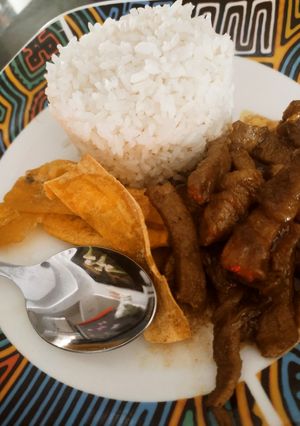 Una foto de Cerdo en salsa de cebolla