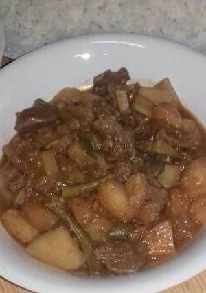 صورة لوصفة مرق اللحم والبطاطس