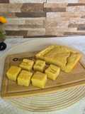 Fainá de garbanzo y queso, licuado