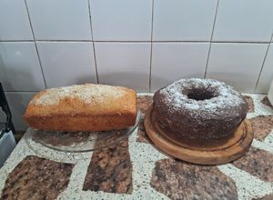 Una foto de Budines cítrico de coco y otro cacao,café apto para vender