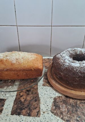 Una foto de Budines cítrico de coco y otro cacao,café apto para vender