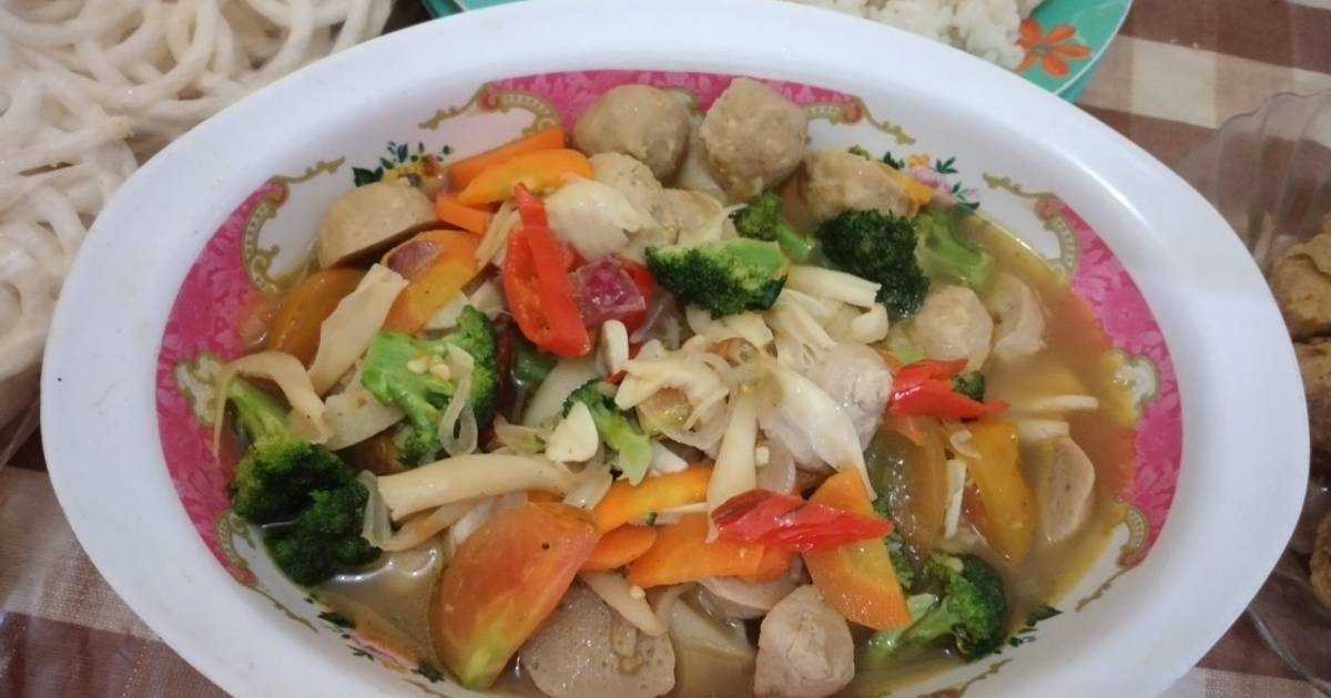 Resep Cah Bakso Sayur Campur Oleh Ana Oktiana Cookpad