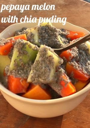 Foto resep Pepaya melon with chia puding
