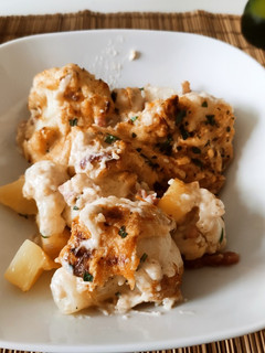 Una foto de Coliflor con bechamel al horno
