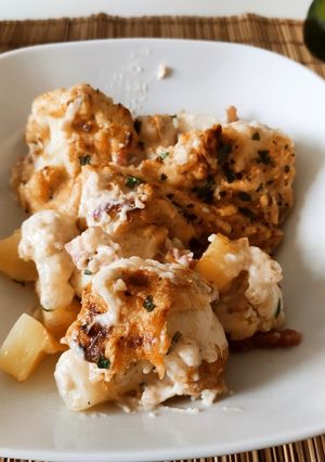 Una foto de Coliflor con bechamel al horno