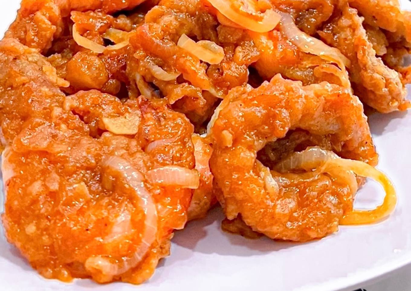 Udang/cumi crispy spicy sauce