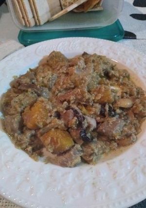 Una foto de Lomo de cerdo a la crema de avena y champiñones