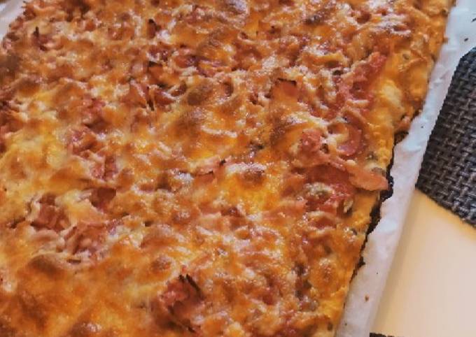 Pizza maison jambon mozzarella