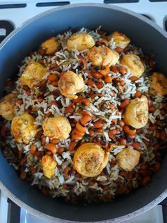 عکسی از دستور شوید پلو با چشم بلبلی