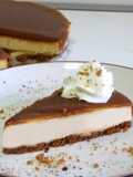 Tarta de queso mascarpone y salsa toffee sin horno
