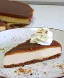 Tarta de queso mascarpone y salsa toffee sin horno