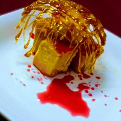 A picture of Rose Mango Bhapa Doi.
