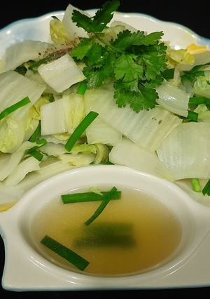 Hình của món Cải thảo xào hẹ.