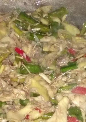 Foto resep Oseng jantung pisang batu