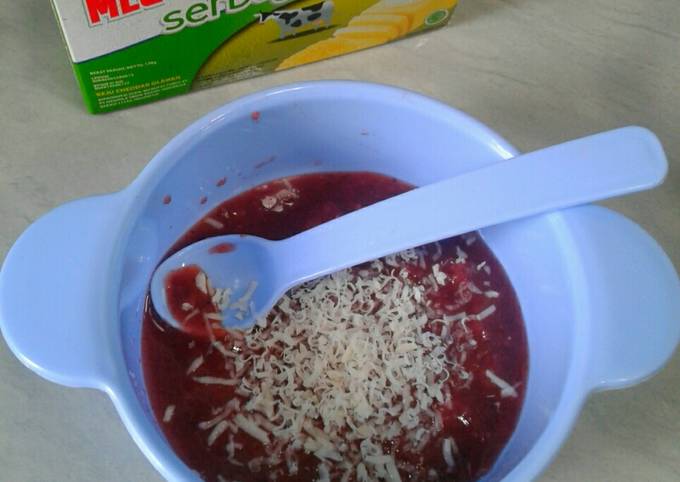 Mpasi Beras Merah + Keju (6m 21d)