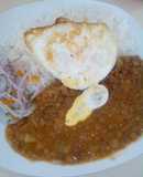 Lentejas con huevo frito