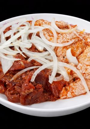 Hình của món SP.0065 - Bò & Vú Heo Xào Sa Tế.