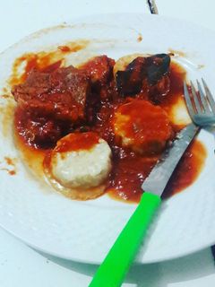 Una foto de Sorrentinos de pollo y de espinaca