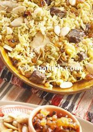 A picture of Beryani Rice, Iraqi Style.