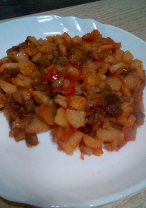 Una foto de Revuelto con tres ingredientes