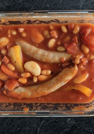 A picture of Sausage casserole.