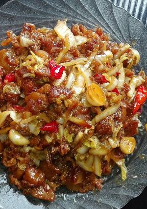 Foto resep Orak Arik Sawi Putih, Telor + Pentol