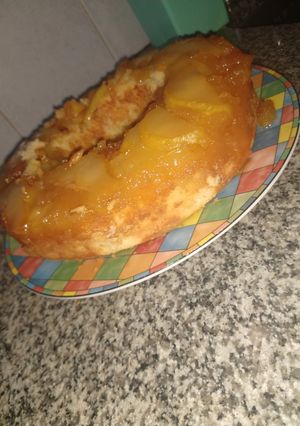 Una foto de Torta invertida de pera
