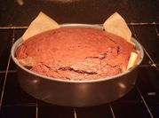 A picture of dark chocolate brownie cake