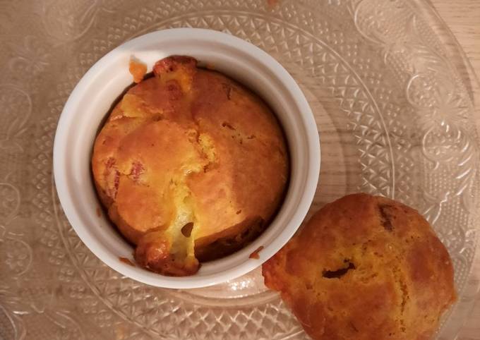 Recette Délicieuse Muffins : bacon, mozzarella et olives vertes