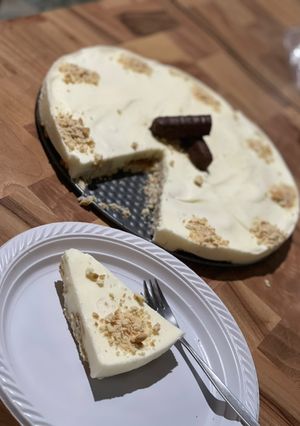 صورة لوصفة تشيز كيك بارد وسهل وخفيف وبمواد متوفره بكل بيت واقتصاديه 💕