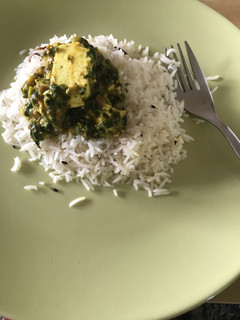 A picture of Palak Paneer.
