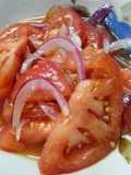 Use Up Tomatoes! Marinated Ripe Tomatoes and Red Onion