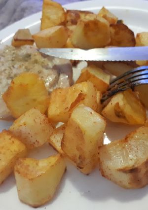 Una foto de Pechuga al horno con papas y calabaza (anco)