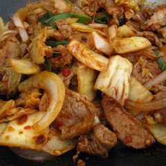 A picture of Kimchi Bokkeum (Kimchi Stirfry).