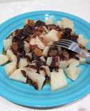 Apio nabo cocido con aliño de miso negro - veggie