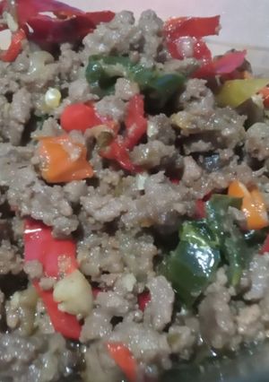 Foto resep Daging giling tumis cabai