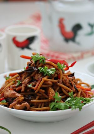 Gambar Spagetthi Goreng Kicap Sichuan #pinkBoxcereal #cook4shafvol2 #kicapdancili