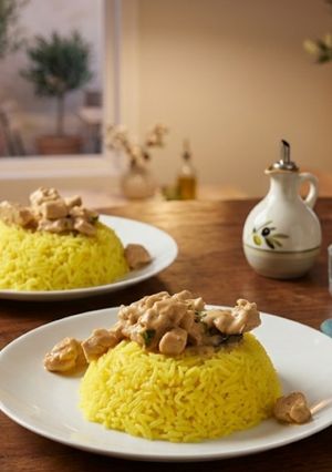 صورة لوصفة أرز بكريمة ودجاج 