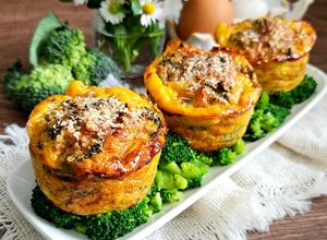 Une photo de Muffins Broccoli & Cottage Cheese